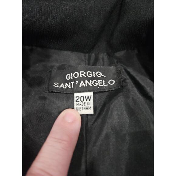 Giorgio Sant' Angelo Bell Sleeve black evening jacket party Size 20W blazer - Picture 2 of 5